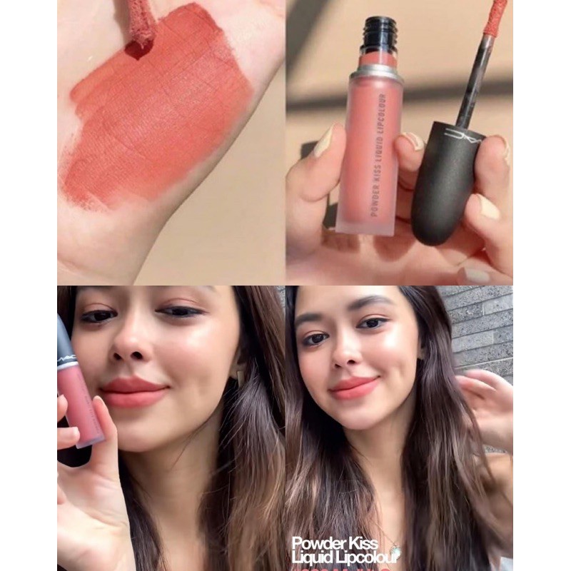 #พร้อมส่ง MAC powder kiss Matte Liquid Lipstick 5 ml - สี Over the taupe #997/Mull it over # 989/Imp