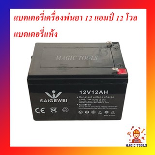 แบตเตอรี่เครื่องพ่นยา 12A 12AH แบตเตอรี่แห้ง แบตเตอรี่เครื่องสำรองไฟ 12 แอมป์ 12 โวล