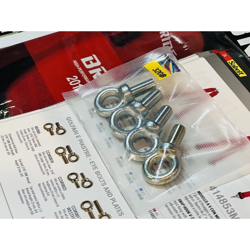 น็อตยึดเบลท์ EYE BOLT ใช้กับเข็มขัด Safety belt racing seat HPI  TAKATA SABELT OMP SPARCO ห่วงเกลียว