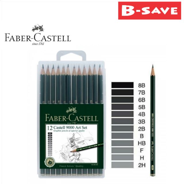 Faber-castell Graphite Pencil Castell 9000 Art Set in Slim-Flexi เคส