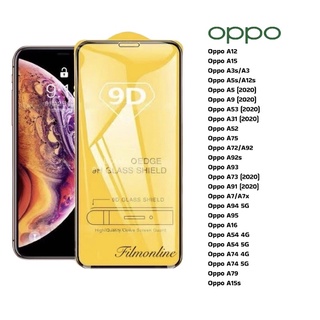 ฟิล์มกระจกนิรภัยเต็มจอ OPPO A12 A15 A3S A5S A5-2020 A9-2020 A53 A31 A52 A72 A92 A92S A93 A73 A91 A7/A7X