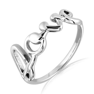 MachuSilver แหวนเงินแท้ 925 Sterling Silver ลาย Love พร้อมถุงกำมะหยี่