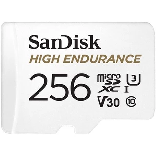 SanDisk High Endurance microSD 256GB (SDSQQNR-256G-GN6IA) สำหรับกล้องวงจรปิด ความเร็วสูงสุดอ่าน 100 MB/s เขียน 40 MB/s