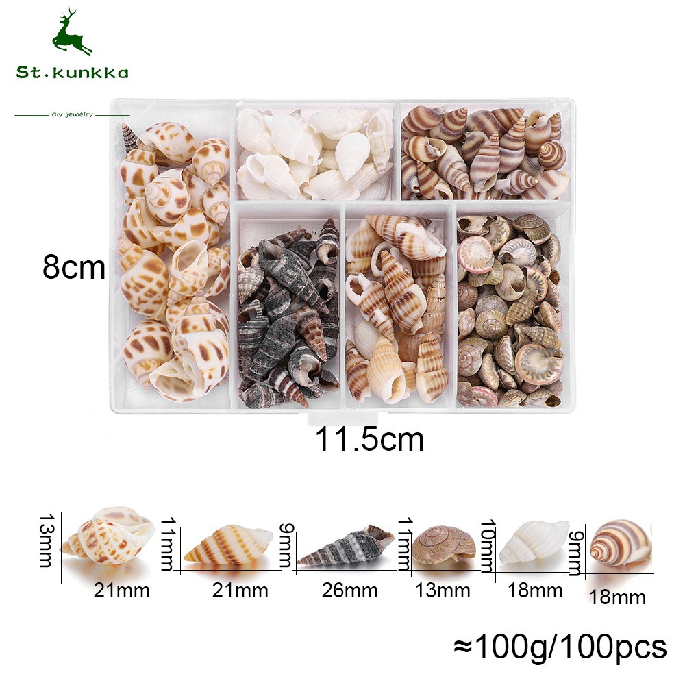 St.kunkka 100 ชิ้น/กล่องผสมเปลือกหอยทะเลธรรมชาติ Mini Conch ข้าวโพดสกรูวัสดุหัตถกรรมธรรมชาติสําหรับเครื่องประดับทําอุปกรณ์เสริมผลการค้นหา