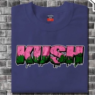 เสื้อโอเวอร์ไซ - KUSH หยดพิมพ์พิมพ์ TSHIRT ผ้าฝ้าย UNISEX