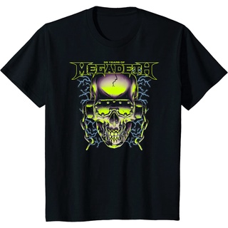 คอลูกเรือเสื้อยืดคอกลมเสื้อยืดแขนสั้น พิมพ์ลาย Megadeth – 35 ปี คุณภาพสูง แฟชั่นฤดูร้อนผ้าฝ้ายแท้