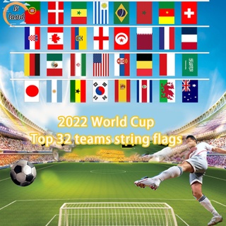 【IS】ธงแขวน ลาย Qatar World Cup 32 ประเทศ สําหรับตกแต่งสวน ร้านอาหาร ปาร์ตี้ 2022