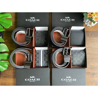 Coach Short Wallet with Belt Set