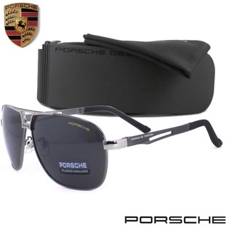 Polarized แว่นกันแดด แฟชั่น รุ่น PORSCHE UV 8521 C-2 สีเทาเลนส์ดำ แว่นตา ทรงสปอร์ต วัสดุ PC ( เลนส์โพลาไรซ์ )