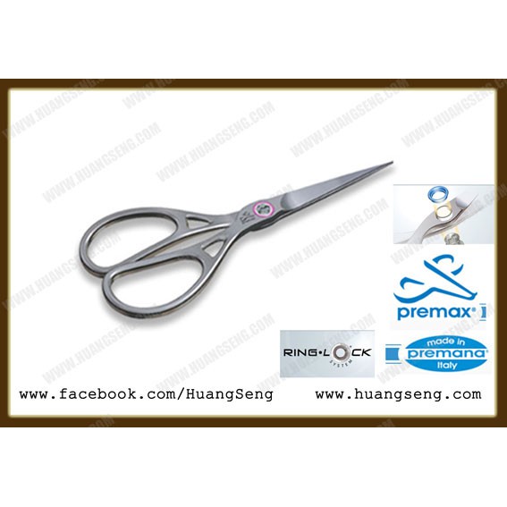 กรรไกรอเนกประสงค์ ปลายตรง PREMAX ขนาด 4 1/4 นิ้ว ระบบ Ring Lock System-11517