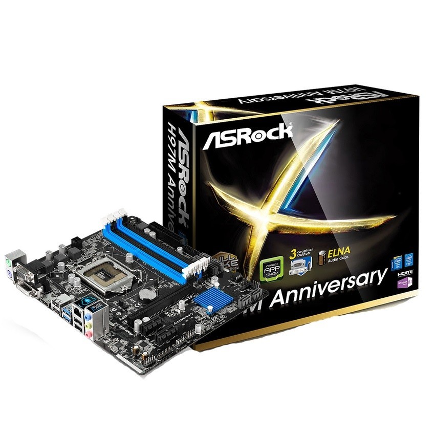 ASROCK Mainboard H97M ANNIVERSARY INTEL 1150 (VGA On)