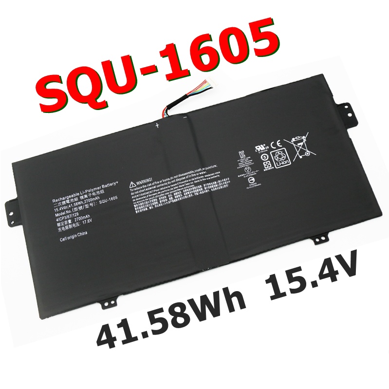 ACER แบตเตอรี่ SQU-1605 /OEM (สำหรับ SWIFT 7 SF713-51, SPIN 7 SP714-51) ACER Battery Notebook แบตเตอรี่โน๊ตบุ๊ค เอเซอร์