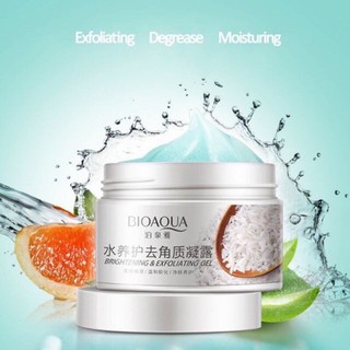 [โค้ด PQF3XCG6 ลด 50.-] Bioaqua rice exfoliating gel สครับข้าว +เลมอน สครับผิวหน้า 140 g ผลัดเซลล์ผิว