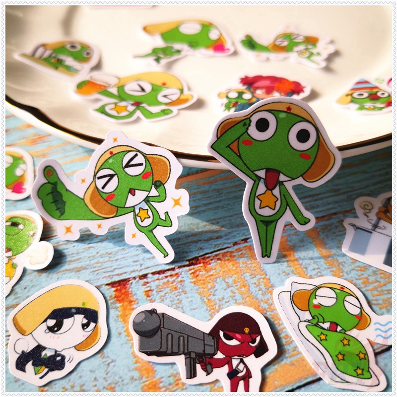 สติกเกอร์ลายอนิเมะเรื่อง Keroro Gunsou ตัวละครผู้พันธ์กบ สําหรับตกแต่งสมุดไดอารี่ 45 ชิ้น / ชุด Mj08321