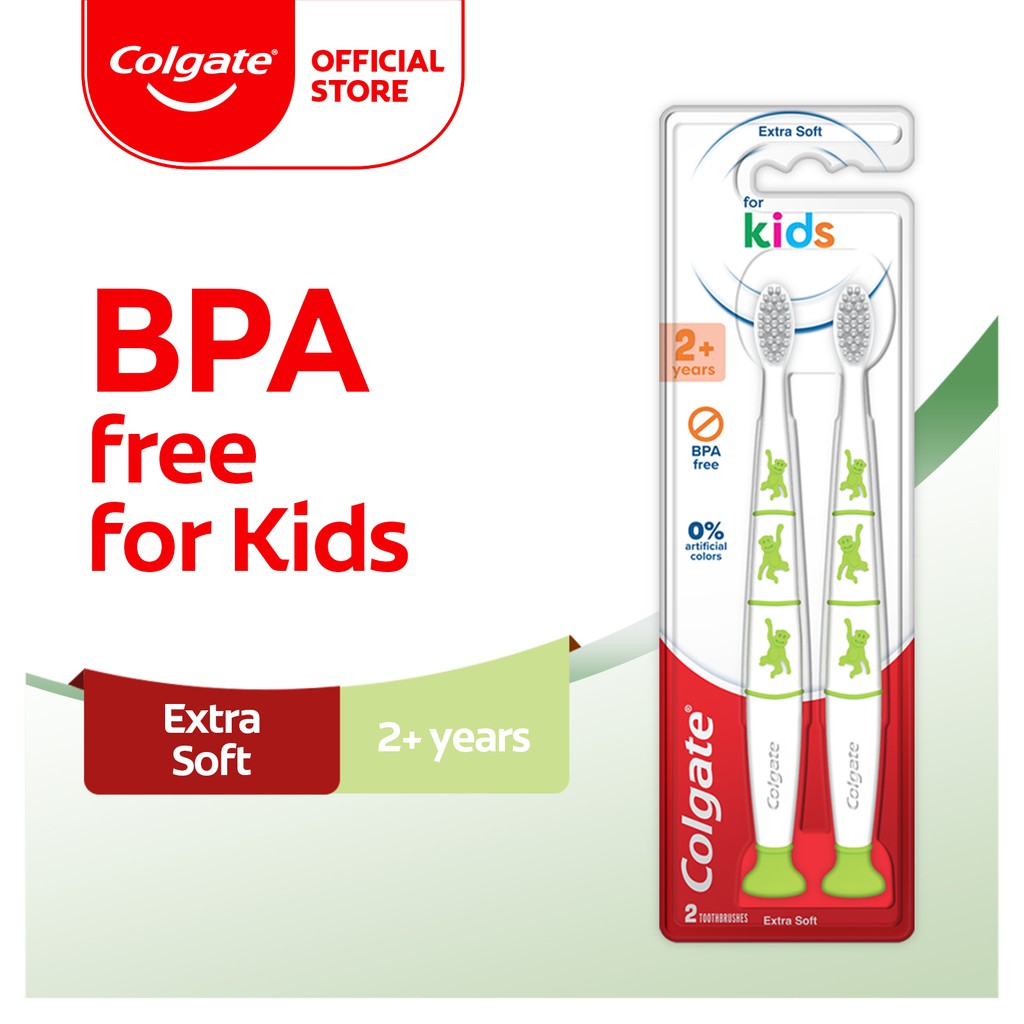 แปรงสีฟัน Colgate Kids Zero 2+ Years Valuepack 2s (นุ่มพิเศษ)