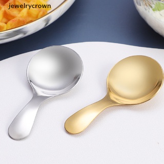 [jewelrycrown] ช้อนโลหะ ด้ามจับสั้น สําหรับตักไอศกรีม เครื่องเทศ กาแฟ ชา