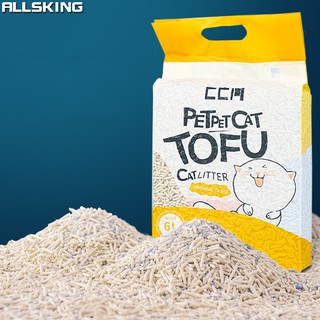 Allsking ทรายเต้าหู้ ทรายแมว ทรายแมวToFu Cat Litter ผลิตจากกากถั่วเหลืองธรรมชาติ ย่อยสลายเองได้ตามธรรมชาติ