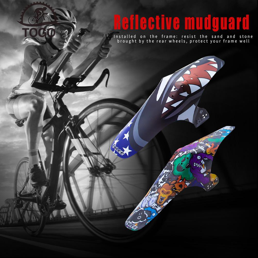 enlee Bicycle Front Rear Wheel Fender Reflective MTB Mountain Bike Mudguard //Lot