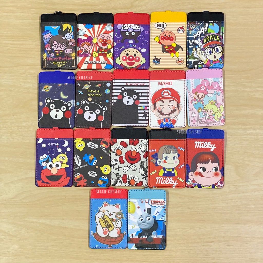 พร้อมส่ง ที่ใส่บัตรพนักงาน ที่ใส่บัตรลายการ์ตูน Anpan Elmo Mario