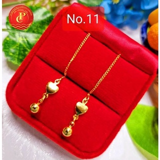 No.11 ต่างหูแฟชั่นแบบยาวลายหัวใจห้อยตุ้ม