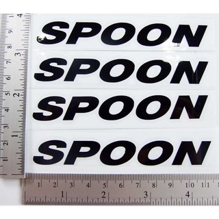 สติกเกอร์ติดก้านแม็ก SPOON 1 ชุด ติดได้ 4 ล้อ