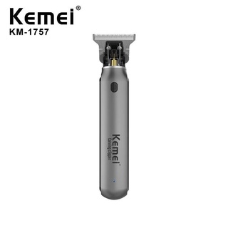 Kemei KM-1757 ปัตตาเลี่ยนตัดผมไฟฟ้าไร้สาย ชาร์จ USB แบบมืออาชีพ สําหรับตัดผม