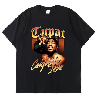 เสื้อยืดผู้ Tuxinhe เสื้อยืดแขนสั้น คอกลม ผ้าฝ้าย พิมพ์ลาย Tupac 2pac Rap สไตล์ฮิปฮอป สําหรับผู้ชาย 2021 S-5XL