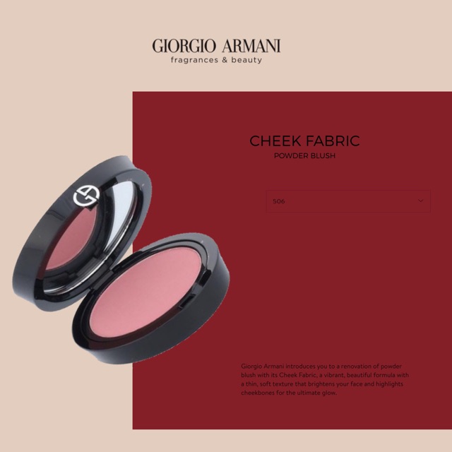 armani cheek fabric 506