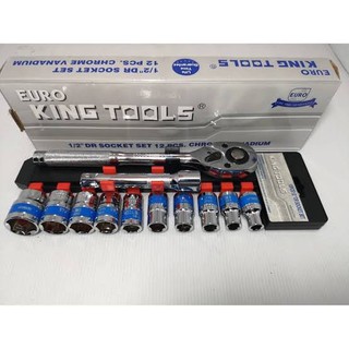 เครื่องมือช่าง Euro king tool DR SOCKET SET 12 PCS เครื่องมือช่าง Euro king tool