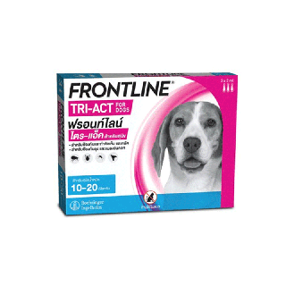 [ใหม่] FRONTLINE TRI-ACT Size M สำหรับสุนัข 10-20 kg หยดตรงจุด หยุด ยุง เห็บ หมัด ฟรอนท์ไลน์ ไตร-แอ็ค [ล็อตยาว]