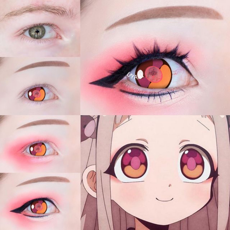 Uyaai 2pcs/pair Pink Contact Lenses Halloween Anime Accessories Eye Contacts  Color Cosplay Anime Lenses Yearly Contact Lens Color Contact Lenses  AliExpress | Uyaai Pair Beautiful Pupil Eye Cosmetic Colorful Contact Lenses  Cosplay