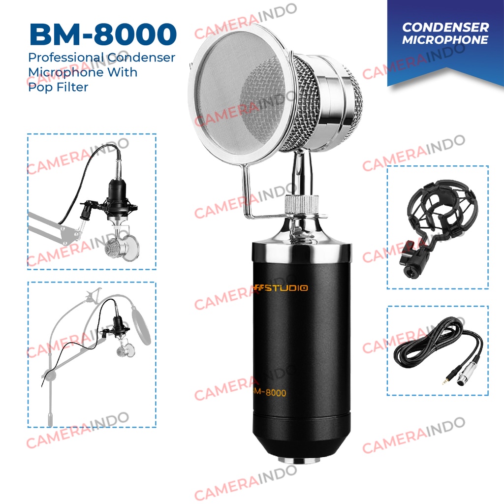 BM 8000 Condenser Microphone กล้องสมาร์ทโฟน