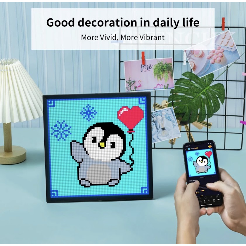 พร้อมส่ง Divoom Pixoo 64 กรอบภาพดิจิตอล 6464 พิกเซล LED ภาพ ...