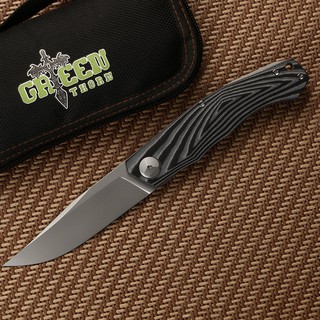 มีดพับ (folding knife) Green Thorn PERO ด้ามจับG10 (3D)