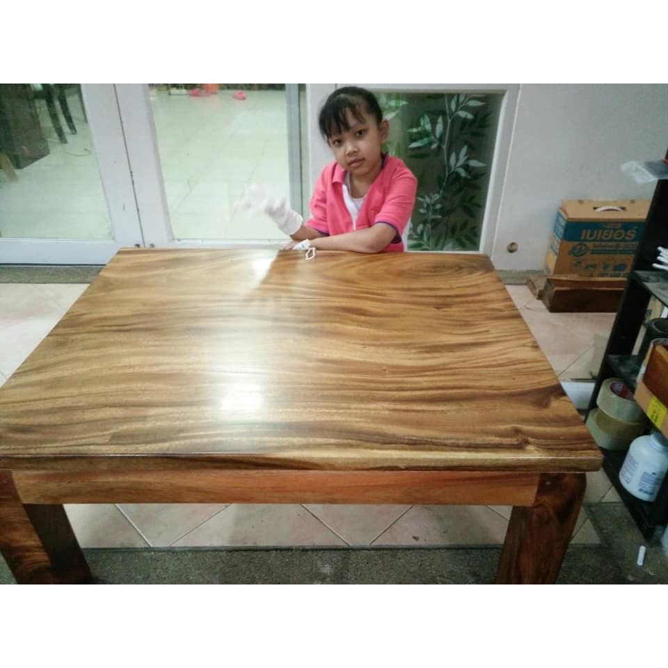 โต๊ะกลาง  โต๊ะญี่ปุ่น ไม้แผ่นเดียว ขาตรง ขนาด 80x100xส38