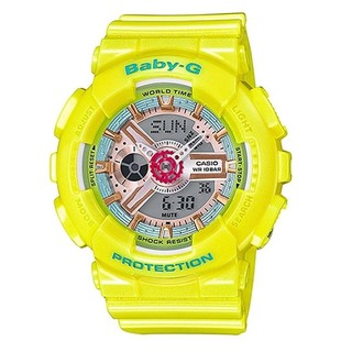 Casio BABY-G นาฬิกาข้อมือผู้หญิง สีเหลือง สายเรซิน รุ่น BA-110CA-9A