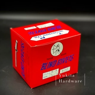 (1กล่องเล็ก) ตะปูยิงรีเวทส์ สกรูยิงรีเวทส์ ตะปูยิง BLIND RIVETS ตราคนป่า (สีอลูมิเนียม)