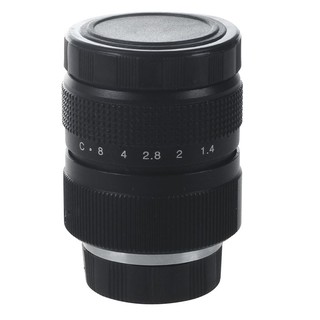 เลนส์กล้องวงจรปิดสำหรับ C Mount Camera 25 มม. F 1.4 In Black