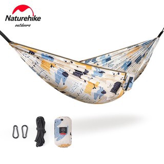 Naturehike NH21DC004 เปลนอน ปริ้นลายสีสันสดใส DC-C03 Leaf Printing Parent Child Hammock