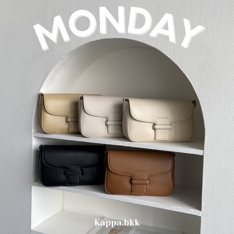 พร้อมส่ง KAPPA BKK Monday bag  สี Ivory มือสอง 450-💕
