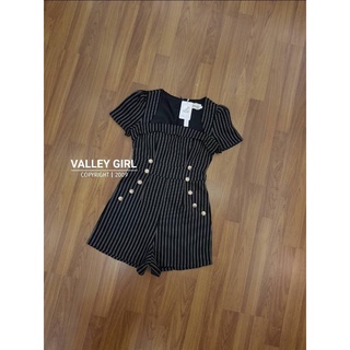 จั๊มสูทขาสั้นสีดำ งานป้าย Valley girl sizeS ***มือ1ป้ายห้อย