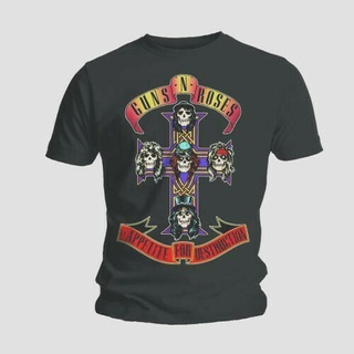 เสื้อยืดแขนสั้น พิมพ์ลาย Guns N Roses Appetite Destruction Official สีดํา สําหรับผู้ชาย ให้เป็นของขวัญวันเกิด แม่ พ่อสาม