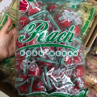 ลูกท้อแดงถุงใหญ่ บรรจุ 1 kg 500 g