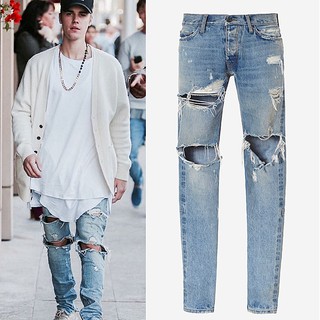 29/36 พร้อมส่ง Hi end ป้าย FOG slim jeans Justin Bieber