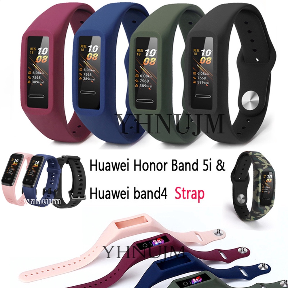 สายนาฬิกาข้อมือซิลิโคนสําหรับ Huawei Band 4 Honor Band 5i 5i shalami