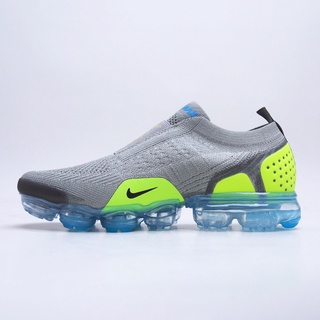 ใหม่ Air VaporMax Moc 2 Flykint รองเท้าวิ่ง ไม่มีเชือกผูก ผ้านีโอ เทอร์ควอยซ์ สีเขียวขุ่น สําหรับผู้ชาย