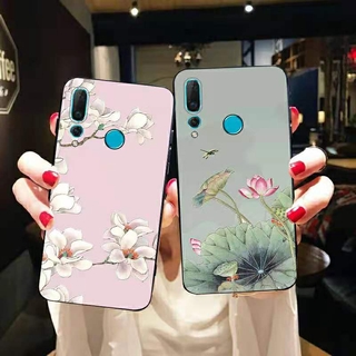 เคสโทรศัพท์มือถือลายดอกบัวสไตล์จีนสําหรับ Samsung Galaxy Note 8 9 10 20 Note 10 Lite Note 10 Plus J2 J3 J5 J7 C9 Pro J2 J5 J7 Prime J7 Plus J4 J6 J8 Plus 2018