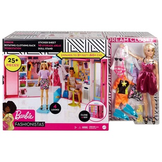 ตู้เสื้อผ้าบาร์บี้ BARBIE FASHIONISTAS WYMARZONA SZAFA +LALKA รุ่นGBK10