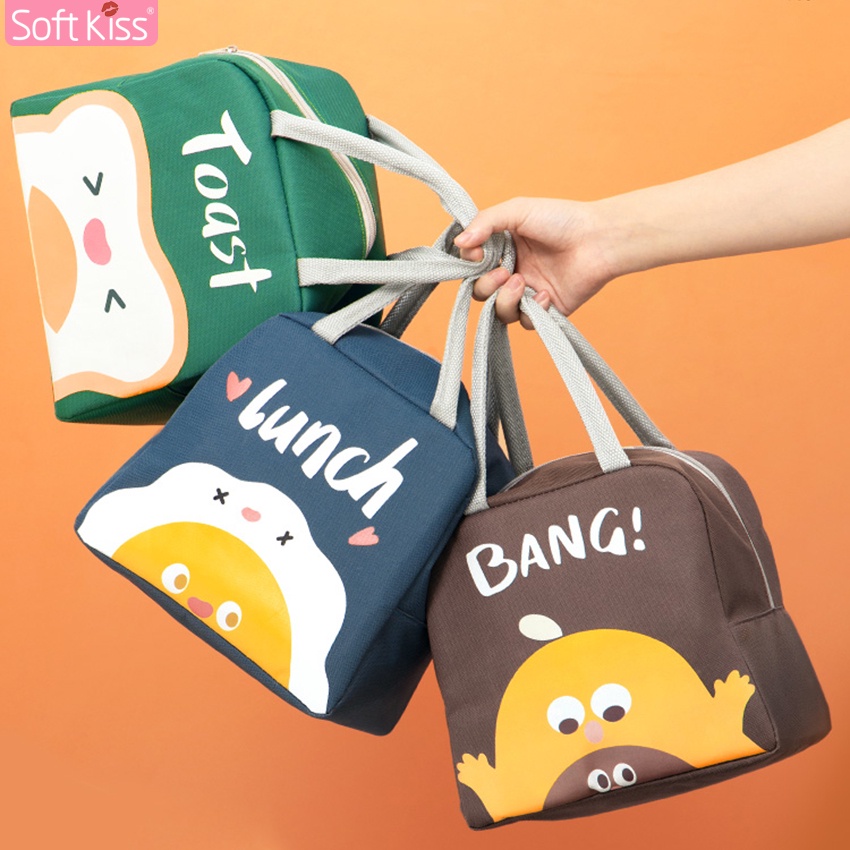 Softkiss กระเป๋าใส่กล่องข้าว กระเป๋าเก็บอุณหภูมิ