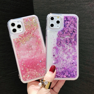 เคสโทรศัพท์ Realme Narzo 30A  Quicksand Flow Glitter Water Moving Transparent Silicone Cover Case For